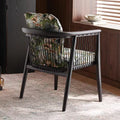 New chinoiserie restaurant violin solid wood accessible luxury dining table and chair tea room design classy armrest for home walnut master chair