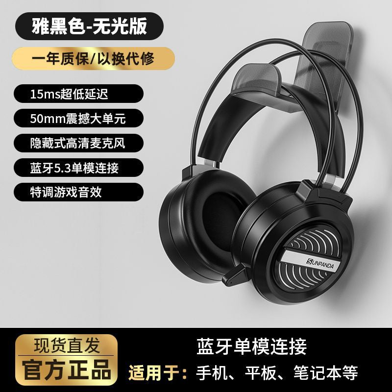 Over-ear bluetooth wireless tri-mode 2.4g gaming headset with noise cancellation and rgb lighting for mobile phones and tablets