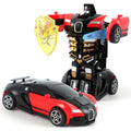 Kids' impact-activated transforming inertia car - boys' toy, impact-transforming sports car, racing car - wholesale for night market, park, and street vendor goods