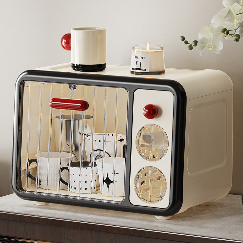 Baby bottle storage box drain with lid dustproof baby food tools tableware water cup tableware storage box cabinet