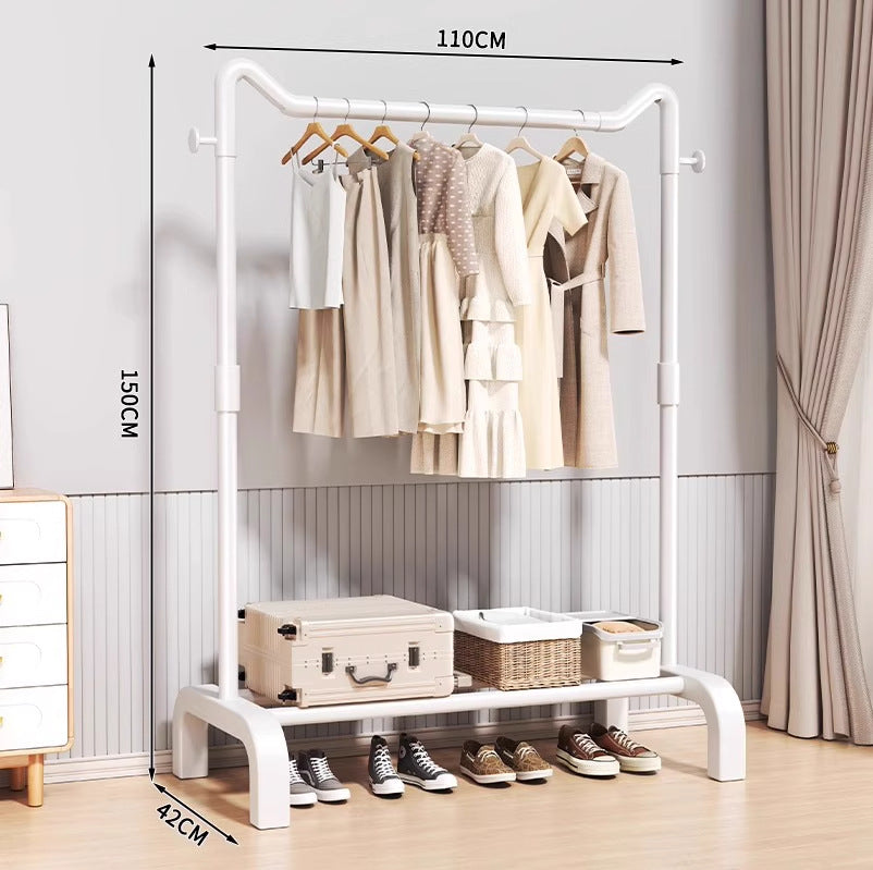 Clothes drying rack floor-standing for home bedroom hanging clothes foldable simple indoor dormitory movable storage rack for drying clothes and hats