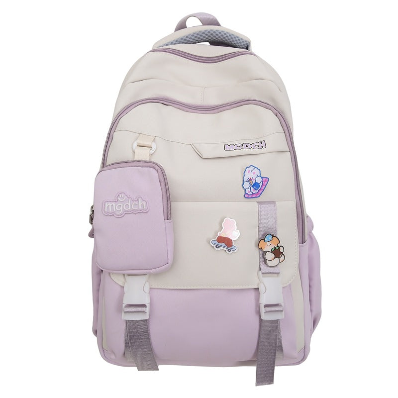 School bag, backpack, boys, junior high school students, large capacity, light travel, female college students 2024 new fashion backpack