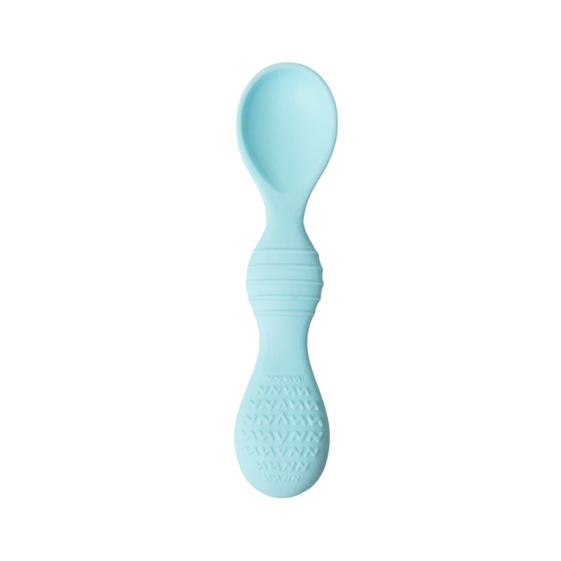 Food grade silicone complementary food bowl baby tableware set with spoon suction cup anti-drop child feeding tableware silicone bowl