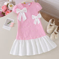 Children's clothing cross-border european and american girls pink dress baby children's clothing suit