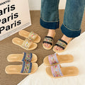 Xishuangbanna resort style ins ethnic style sandals for women summer outing soft bottom non-slip beach flip-flops for women
