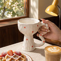 Vintage style mug irregular water cup niche mug hand-painted ceramic coffee cup creative gift handheld cup