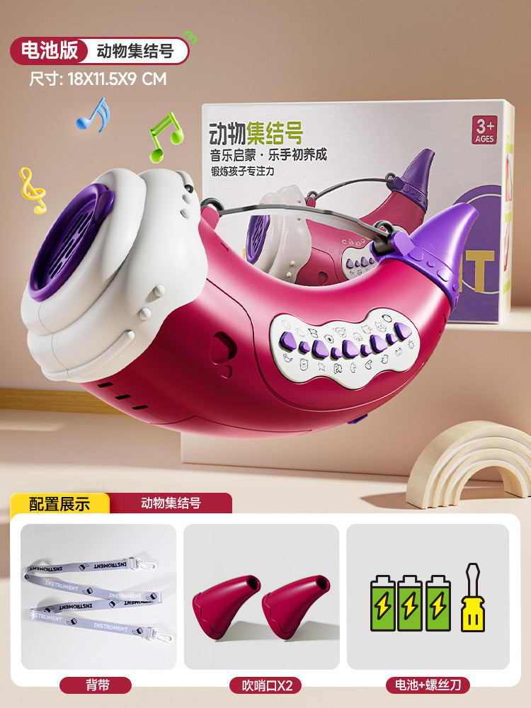 Animal rally baby trumpet 30 sound effects bird whistle instrument baby horn kids toy can blow