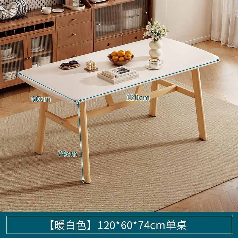 Dining table and chair combination small apartment for home rectangular table and chair commercial breakfast shop dining table and chair fast food restaurant iron horn chair