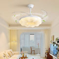 W% cream style invisible fan chandelier for homeled living room bedroom strong wind silent integrated frequency conversion restaurant hanging