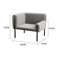 French casual space single fabric casual chair accessible luxury living room designer single chair sofa square bedroom normcore