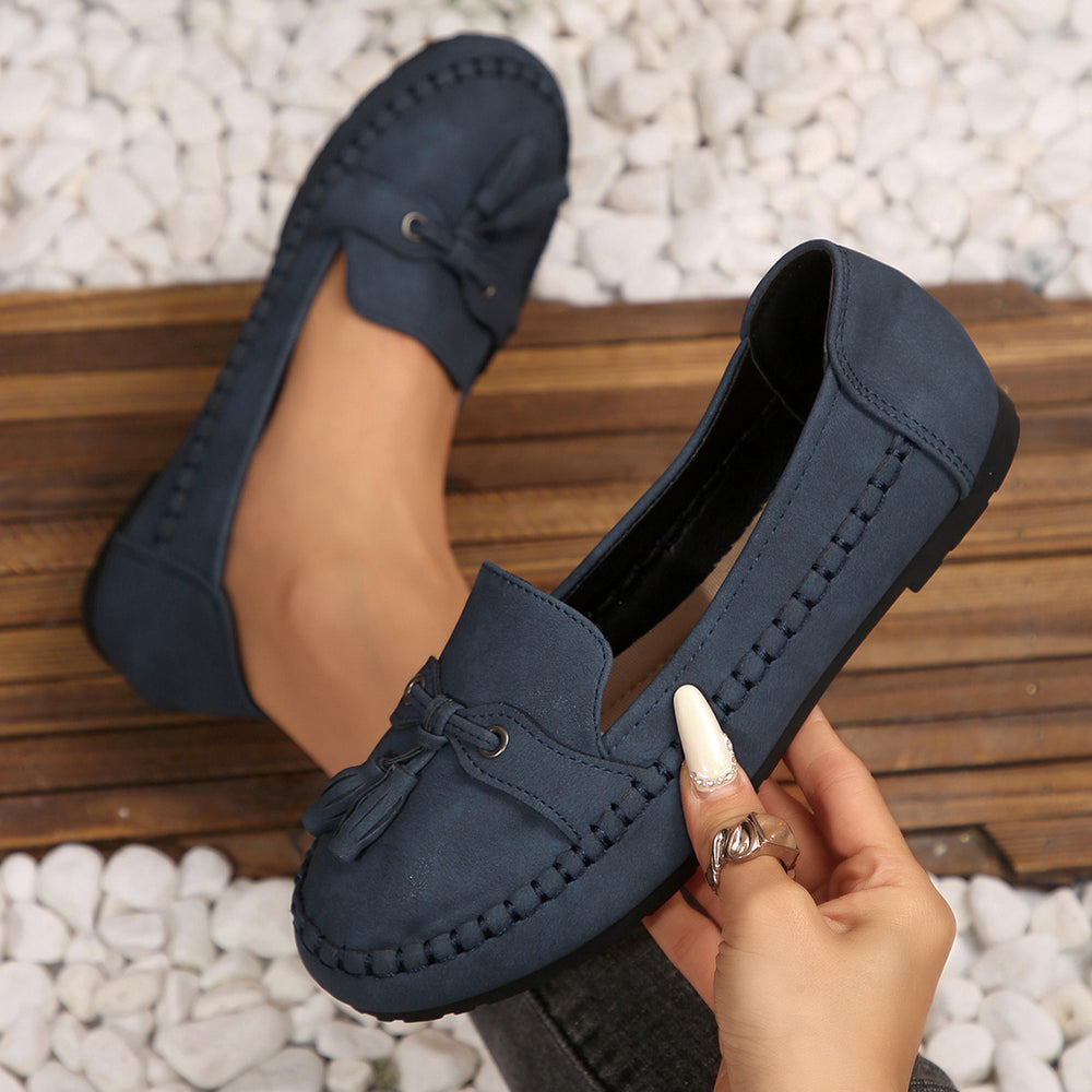plus size loafers independent station hot spring autumnew arrivalexport women's one-leg tassel flatsflats