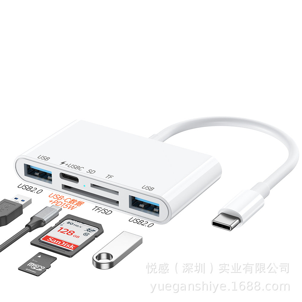 type-c otg multi-function adapter: phone adapter, pd fast charging converter, and card reader all-in-one