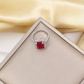 Tz-8235 silver red ring