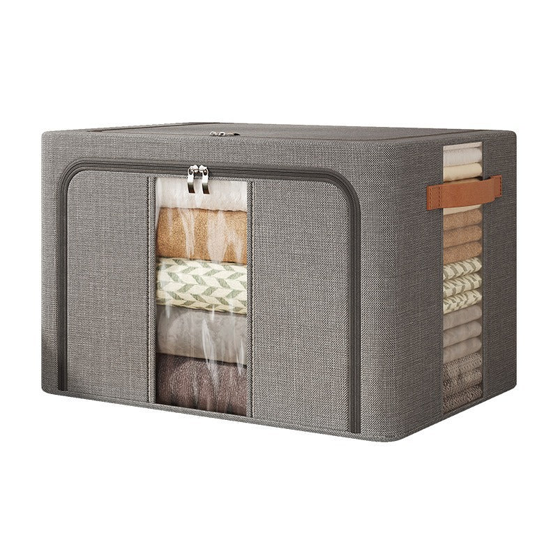 Cationic double window steel frame box fabric storage box household clothes sundries toy storage storage wardrobe finishing box