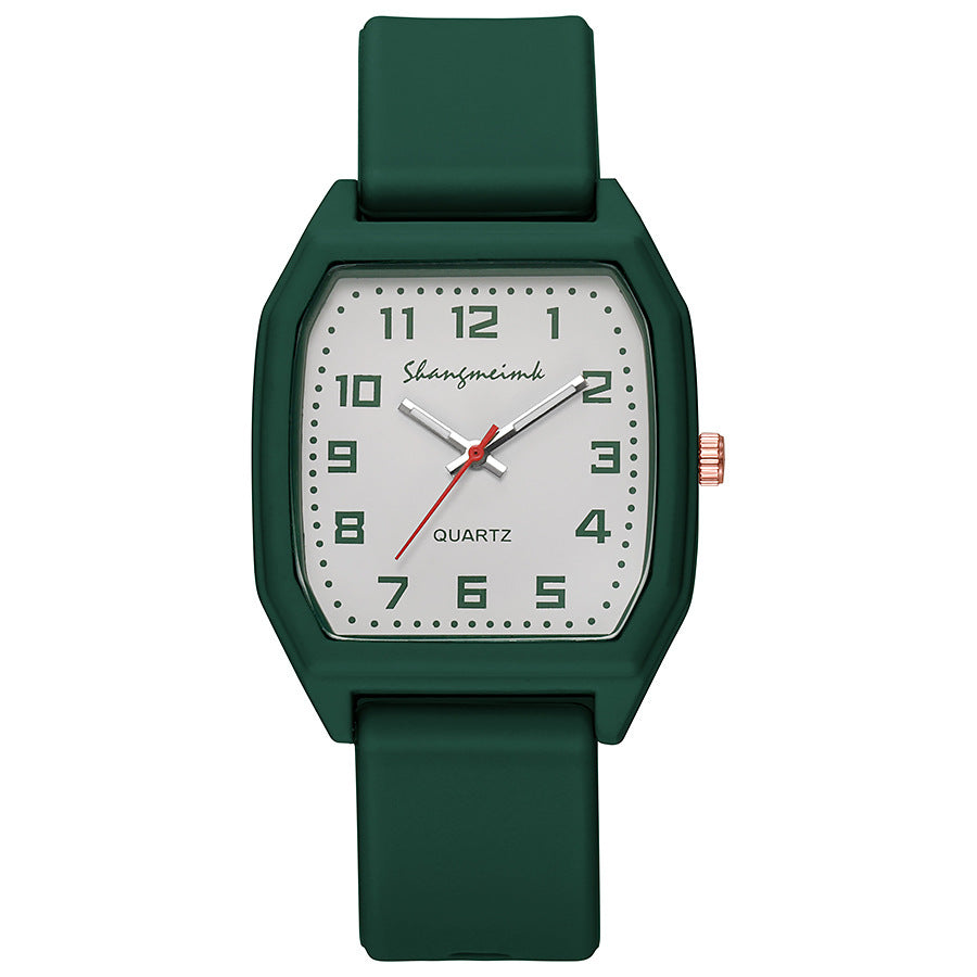 2025 new creative silicone strap student watch minimalist niche women's quartz watch wholesale silicone straps