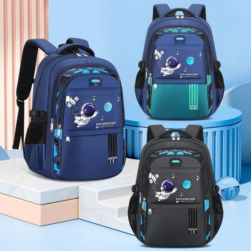 Backpack for grades 3-6, junior high school, large capacity, weight-reducing, spine-protecting, elementary school student schoolbag, breathable straps, storage