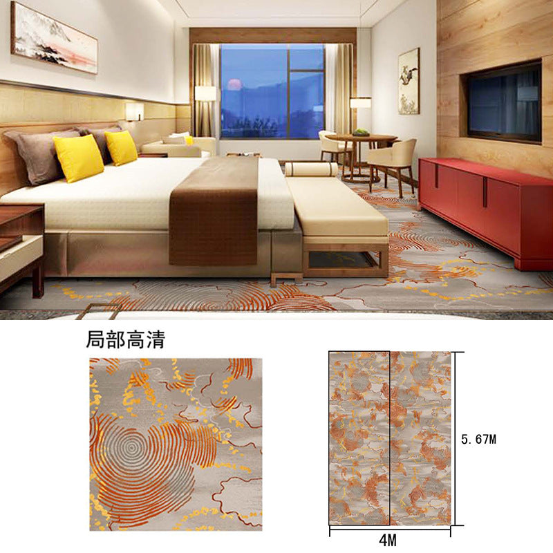 Hotel, guesthouse, b&b room corridor carpet, nylon b1 grade fireproof, full coverage, thickened, soundproof bedroom bedside rug