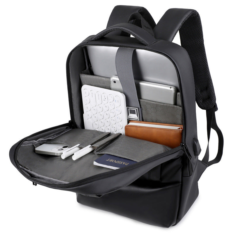 New Men's Business Backpack USB Charging Multifunctional Laptop Bag Commuter Large Capacity Backpack