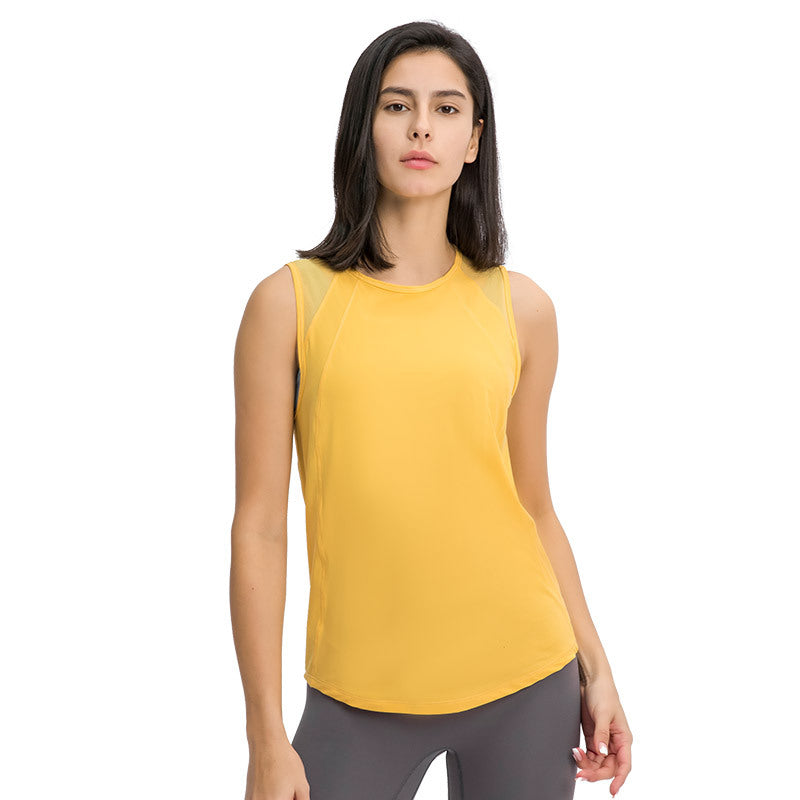 Quick-drying breathable cut out vest, lightweight sports blouse, yoga wear, fitness and beautiful back, sleeveless tops for women dt051