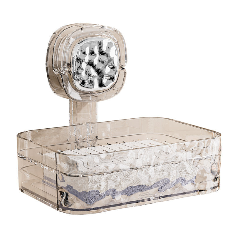 Suction cup soap dish wall-mounted for home punch-free soap dish bathroom wall drain storage rack soap rack