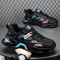 Men's spring breathable 2025 new versatile mesh athletic casual running height increasing black dad shoes - trendy ins style