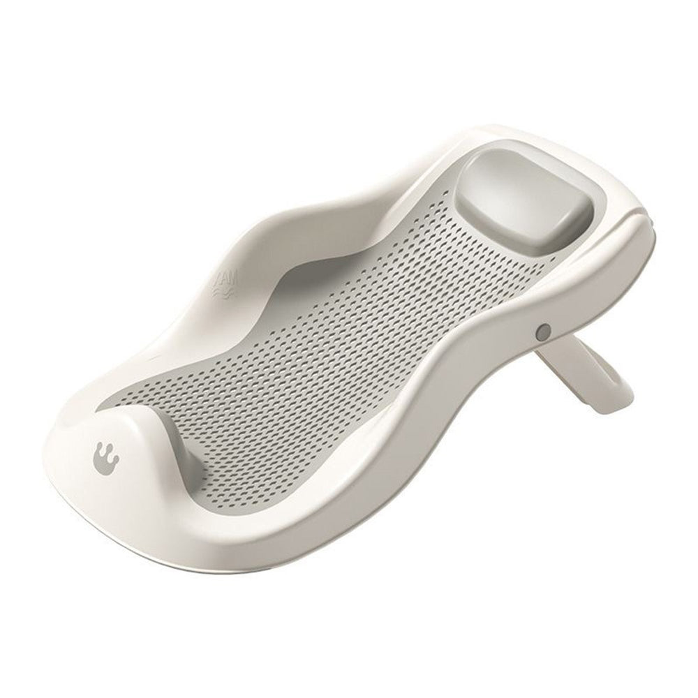 Baby bath support seat - reclining bath bed with non-slip mat - universal bathing aid for newborns