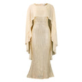 D556 european and american style spring new fashion chiffon cape sequin bodycon maxi dress banquet party gown