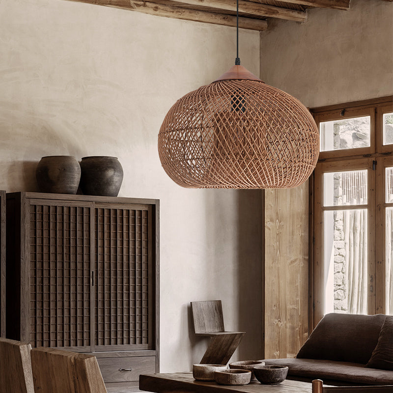 Wabi Silent Wind Retro Rattan Chandelier Personality Japanese Living Room Bedroom Restaurant Homestay Tea Room Bar Designer Lighting