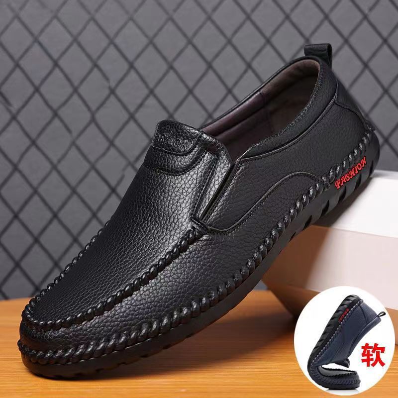 Spring/summer new men's leather shoes - versatile korean style, british fashion, trendy men's business shoes, hollow-out lace-up casual shoes