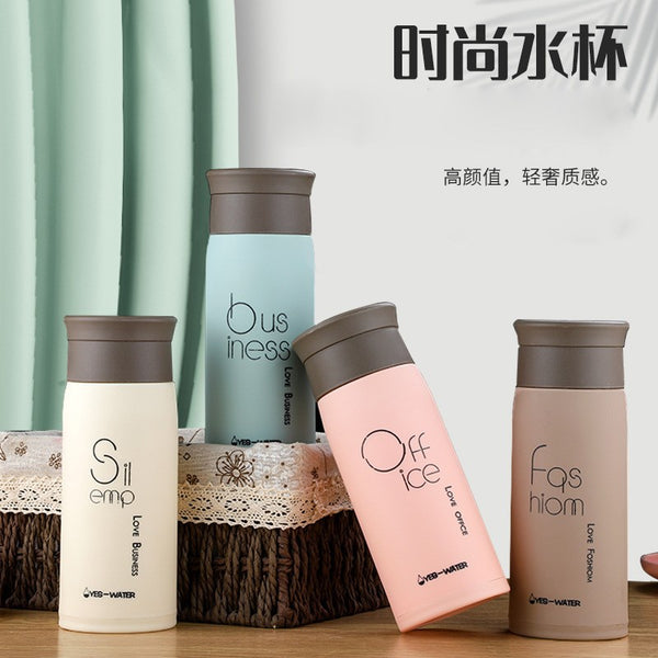 Anti-scalding double-layer glass office printing logo water cup creative advertisement opening event drainage gift portable cup