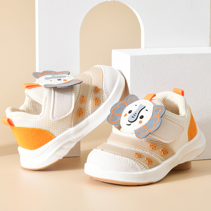 Kids' spring/autumn  collection: girls' breathable soft-soled baby shoes, boys' athletic shoes, and first walker shoes
