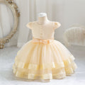 Wholesale children's formal dresses - airplane sleeve wedding gown princess dress for baby girls, first birthday dress, baby dress