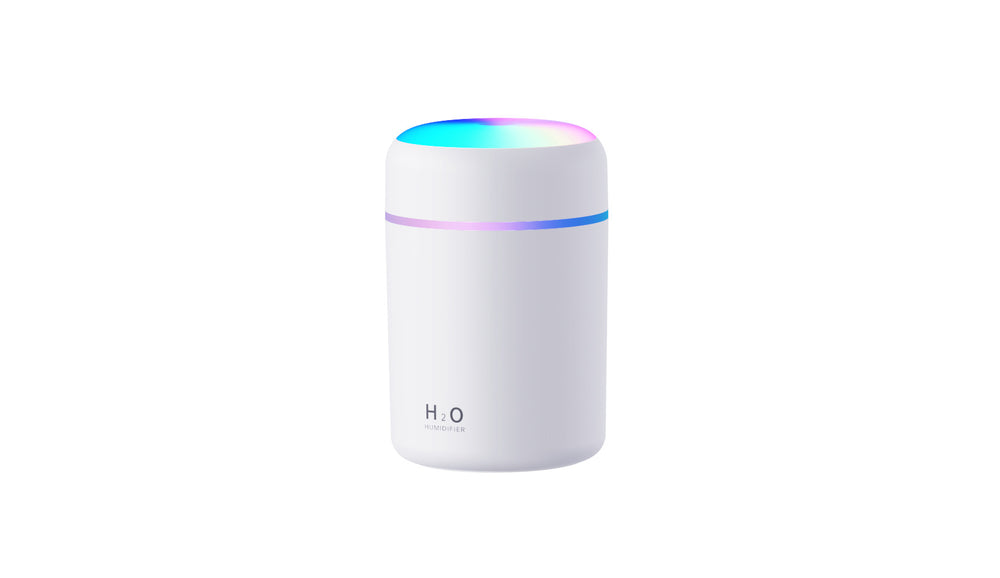 Customizable mini desktop air humidifier with ambient light - portable spray for office, home, and car