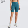 new arrivalpure color side flap pocket pants four-point yoga pants brushed nude running fitness sports shorts dk068