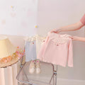 【dropshipping】girls' fleece-lined base layer top -  autumn/winter kids' one-piece fleece top with lace collar - baby top