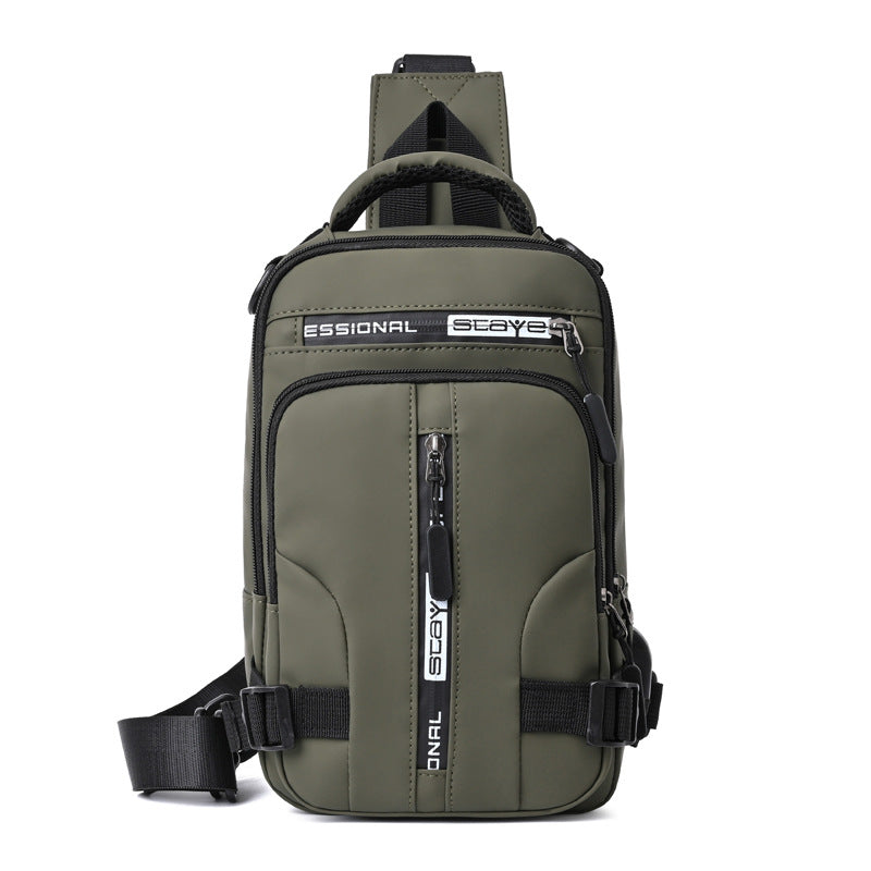 New messenger bag men's multi-compartment large-capacity shoulder bag travel business simple breast bag casual fashion backpack