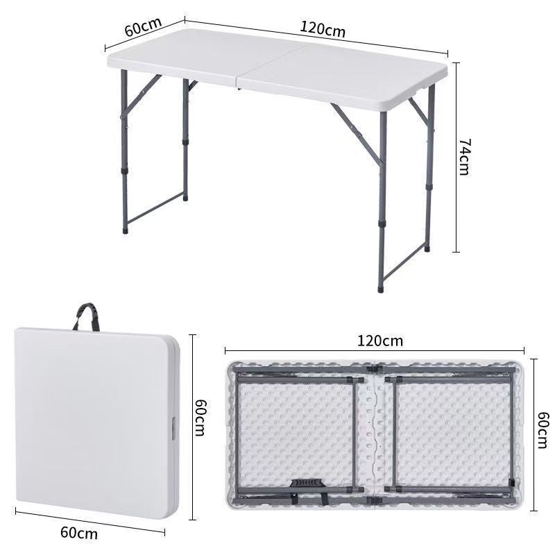 Foldable table stall outdoor portable simple for home plastic study desk bench table rectangular dining table