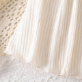 26 summer crochet flower suspender + casual shorts girl cotton and linen western style children's clothing suit wholesale in stock