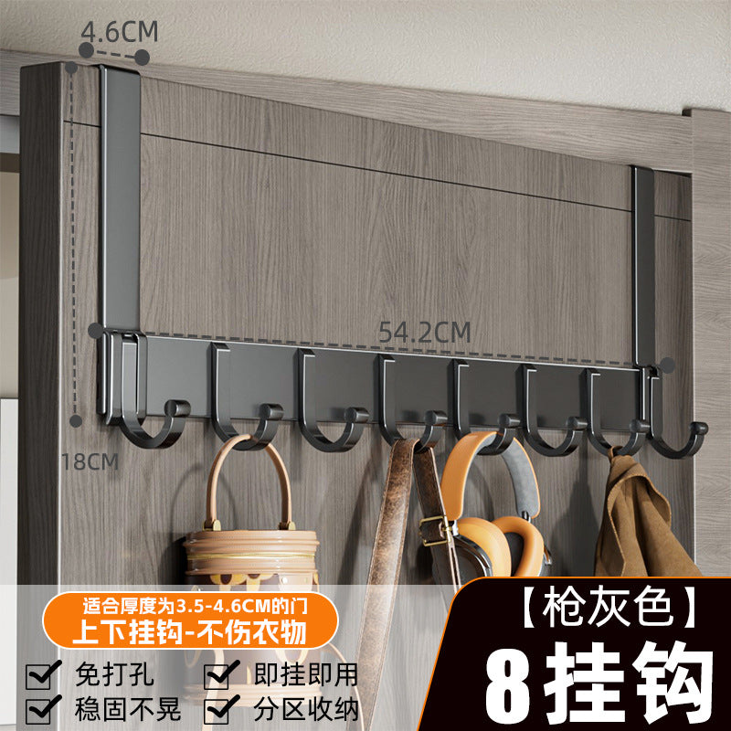 Adjustable over-the-door hanger - no drilling required - door hook for bedroom, wall-mounted storage rack, clothes hook