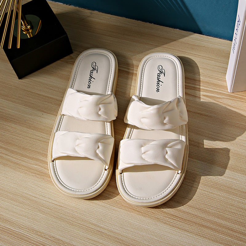 【dropshipping】women's summer sandals & slippers - korean style, trendy & versatile, flat, non-slip, lightweight beach shoes