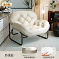 Lazy sofa for home lunch break living room casual single sofa bedroom small apartment balcony medieval style grid sofa chair