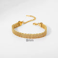 European and american chic k-gold cross titanium steel bracelet - unique design, minimalist style, 18k gold plated for women