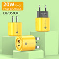 exclusive supply of european and american standard 20w mobile phone charger british standard qc3.0+pd20w dual-port fast charging charging head a+c