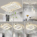 new bedroom light with fan, bladeless fan, voice control, master bedroom ceiling integrated, silent living room fan light