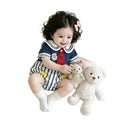 Summer baby girl romper, summer thin striped bodysuit, newborn fashion summer outfit