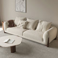 Japanese designer internet celebrity cream wabi-sabi style fabric sofa small apartment living room cashmere casual sofa wholesale