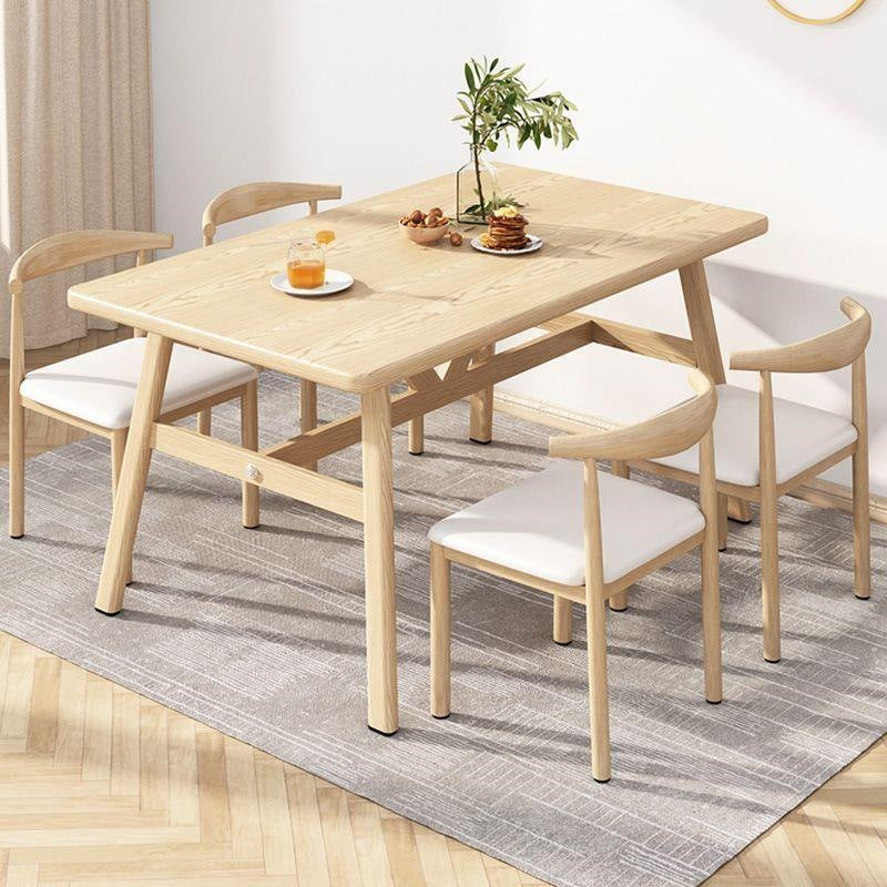 Dining table small apartment for home modern casual dining table and chairs commercial fast food restaurant table and chairs combination dining table rectangular table