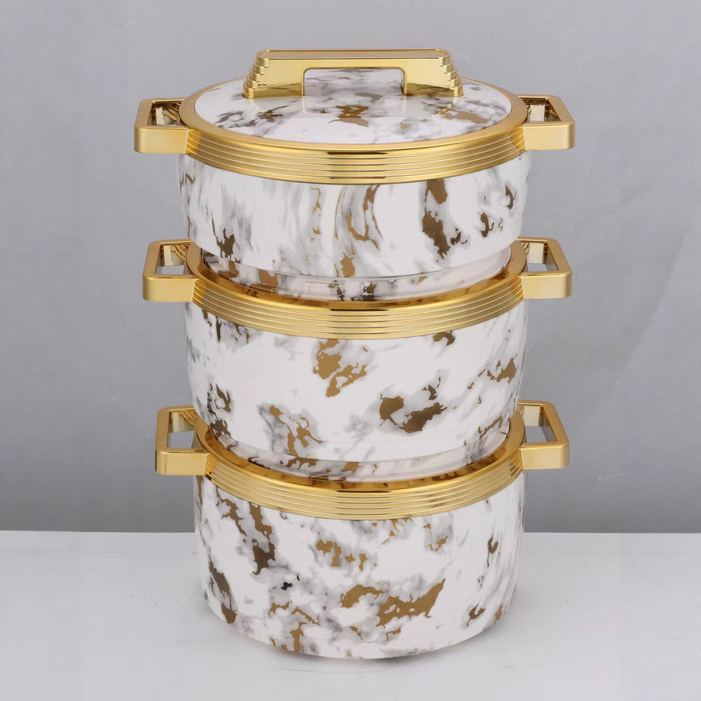 Factory direct cross-border hot selling insulated lunch box stainless steel food container insulated pot kitchen tableware new three-piece set