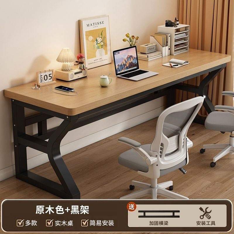 Desk, office desk, double computer desk, minimalist home student computer desk, small apartment bedroom gaming desk, long table