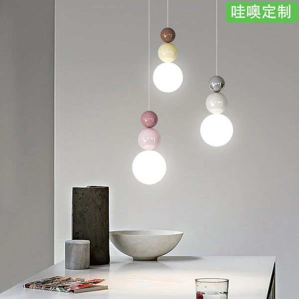 [Wow] French cream wind bedside small chandelier modern simple children's room girl creative advanced bedroom light
